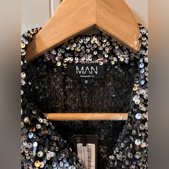 Sequin Cuban Collared Shirt - Picture 2 of 6